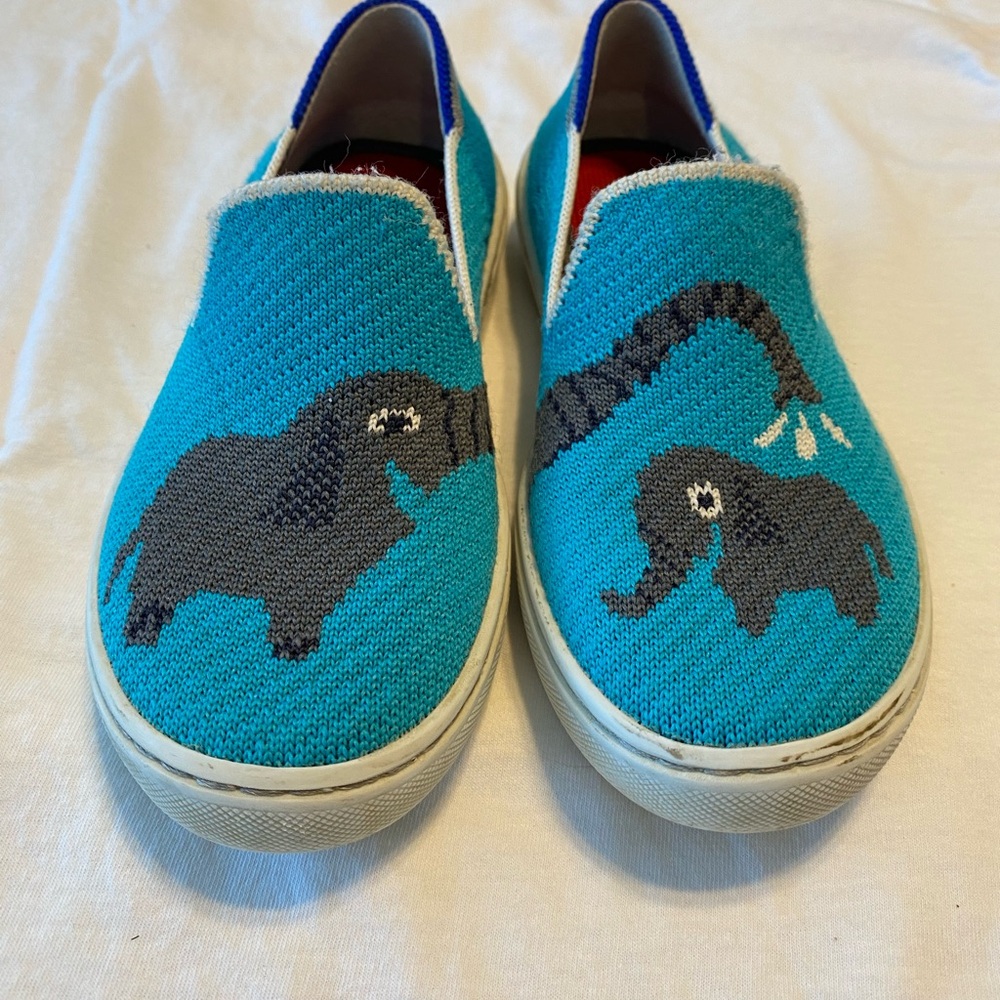 Kids Elephant Slip-On Shoes - Teal